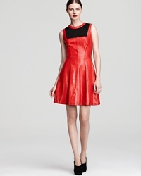 Raise the wow factor each time you slip into this Robert Rodriguez leather dress, structured with a classic A-line silhouette and pleats for party-perfect style. Raise the wow factor each time you slip into this Robert Rodriguez leather dress, structured with a classic A-line silhouette and pleats for party-perfect style.