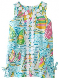 Lilly Pulitzer Girls 2-6x Little Lilly Lace Trimmed Shift Regatta Dress, Multi You Gotta Regatta, 5 Lilly Pulitzer Girls 2-6x Little Lilly Lace Trimmed Shift Regatta Dress, Multi You Gotta Regatta, 5
