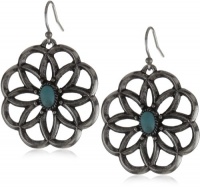 Lucky Brand Golden Desert Silver-Tone Openwork Flower Drop Earrings Lucky Brand Golden Desert Silver-Tone Openwork Flower Drop Earrings
