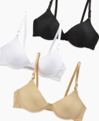 Get the perfect shape and fit to match her ultra-fab style with Maidenform's comfortable underwire bra with molded cups. Get the perfect shape and fit to match her ultra-fab style with Maidenform's comfortable underwire bra with molded cups.