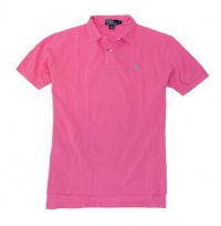 Polo Ralph Lauren Mens Mesh Shirt Pink Orange Pony Large Polo Ralph Lauren Mens Mesh Shirt Pink Orange Pony Large