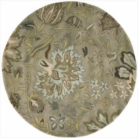 Nourison JA41 Jaipur Round Hand Tufted Area Rug, 8-Feet, Silver Nourison JA41 Jaipur Round Hand Tufted Area Rug, 8-Feet, Silver