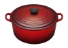 Le Creuset Enameled Cast-Iron 4-1/2-Quart Round French Oven, Red