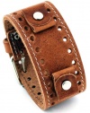 Nemesis #STH-B Brown Wide Leather Cuff Wrist Watch Band