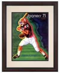 Nebraska won the game, but Oklahoma fans can now revel in the incredible program cover from their 1971 college football matchup. Vibrant colors restored, team spirit alive, it's framed and ready for past, present and future Sooners. Nebraska won the game, but Oklahoma fans can now revel in the incredible program cover from their 1971 college football matchup. Vibrant colors restored, team spirit alive, it's framed and ready for past, present and future Sooners.