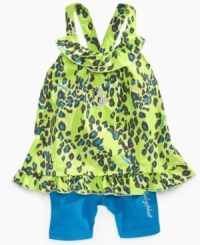Everyone will pounce when they see her in this adorably exotic tank and legging set from Baby Phat. Everyone will pounce when they see her in this adorably exotic tank and legging set from Baby Phat.