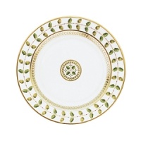 Inspired by designs from the Empire period, Constance is composed of a fresh composition that renders it a timeless classic. Elegantly outlined in gold, acorns and oak leaves, symbolizing strength and longevity, accent its delicate watercolor palette of greens. Inspired by designs from the Empire period, Constance is composed of a fresh composition that renders it a timeless classic. Elegantly outlined in gold, acorns and oak leaves, symbolizing strength and longevity, accent its delicate watercolor palette of greens.