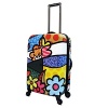 For the art enthusiast, and someone who appreciates the bold patterns and colors that are trademarks of Romero Britto's artwork. This is a must have luggage set for the trendy traveler. This light weight, hard-side collection is durable, and splashed with world renowned pop artist Romero Britto's trendy patterns.