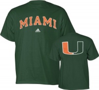 NCAA Miami Hurricanes Relentless Tee Shirt Men's NCAA Miami Hurricanes Relentless Tee Shirt Men's