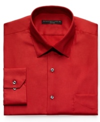 Crisp up your everyday office look with this sateen dress shirt from Geoffrey Beene.