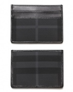 Card case with three card slots. Signature check.