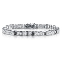 Studio 925 Serpentine Black and White Sterling Silver Bracelet Studio 925 Serpentine Black and White Sterling Silver Bracelet