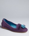 Moccasin styling meets outrageous color in these festive Jack Rogers smoking flats.