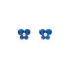 14K Yellow Gold September CZ Birthstone Butterfly Stud Earrings for Baby and Children (Sapphire, Navy)