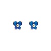 14K Yellow Gold September CZ Birthstone Butterfly Stud Earrings for Baby and Children (Sapphire, Navy)