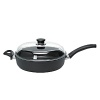 Designed in the creative spirit of the Italian culinary tradition, Ballarini's Rialto sauté pan features three layers of non-stick titanium coating and forged aluminum construction for even heating and great results every time. Heat-resistant ergonomically welded handles and exterior make it easy to clean.