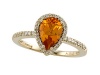 Genuine Citrine Ring by Effy Collection® in 14 kt Yellow Gold Size 4.5