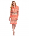 Anne Klein Women's Stripe Print Belted Dress