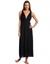 Natori Women's Aphrodite V-Neck Gown, Black, XX-Large