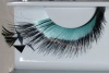 Zinkcolor Mint Blue Feather False Eyelashes F151 Dance Halloween Costume