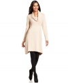 Dressing made easy: pair Style&co.'s cowlneck sweater dress with opaque tights and booties for an on-trend look that works for the week and the weekend!