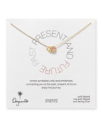 Introduce meaning into your jewel box. Dogeared's delicate interlocking necklace is a timely symbol of unity and togetherness. Introduce meaning into your jewel box. Dogeared's delicate interlocking necklace is a timely symbol of unity and togetherness.