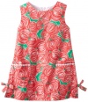 Lilly Pulitzer Girls 2-6X LG Classic Shift Dress, Jade Green Punkin Chunkin, 2