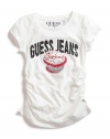 GUESS Kids Girls Cupcake Logo Tee, WHITE (10/12)