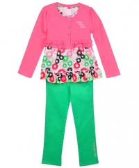 Calvin Klein Toddler Pink Lime 3-Piece Outfit Shrug Tunic Jeans (4T) Calvin Klein Toddler Pink Lime 3-Piece Outfit Shrug Tunic Jeans (4T)