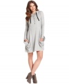 In a terry knit fabric, this hooded Kensie dress is perfect for a sporty look that's still ultimately sweet!