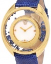 Versace Women's 86Q741MD497 S282 Destiny Precious Yellow-Gold Plated Mother-Of-Pearl Diamond Lizard Watch