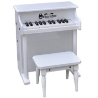 Schoenhut White 25 Key Traditional Spinet with Bench Schoenhut White 25 Key Traditional Spinet with Bench