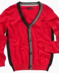 Make this cardigan a warm last layer, or bundle it up under a jacket when it's cold, this Sean John sweater is perfect for winter. Make this cardigan a warm last layer, or bundle it up under a jacket when it's cold, this Sean John sweater is perfect for winter.