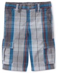 Timberland Boys 2-7 Tod Plaid Cargo Short, Gray, 2T Timberland Boys 2-7 Tod Plaid Cargo Short, Gray, 2T
