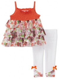 Kids Headquarters Baby-girls Newborn Sleeveless Print Top with Pant, Orange, 3-6 Months Kids Headquarters Baby-girls Newborn Sleeveless Print Top with Pant, Orange, 3-6 Months
