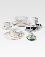 Another of Diane's statement designs, infusing subtle color and movement to any table in gleaming glass. From the Streamline Collection1¼H X 9 diam.GlassHand washImported
