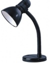 Park Madison Lighting PMD-5614-31 16-1/2-Inch Tall Incandescent Desk Lamp with Adjustable Gooseneck Column, Black Finish