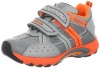 Geox Cstark4 Running Shoe (Toddler/Little Kid),Grey/Fluorescent Orange,23 EU/7 M US Toddler