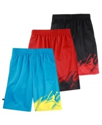 He's got a shot! Whether he's on the court or out and about, he'll feel like anything is possible in these Jordan shorts from Nike. He's got a shot! Whether he's on the court or out and about, he'll feel like anything is possible in these Jordan shorts from Nike.