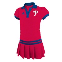 Philadelphia Phillies Girls (4-7) Red Adidas Polo Dress Philadelphia Phillies Girls (4-7) Red Adidas Polo Dress
