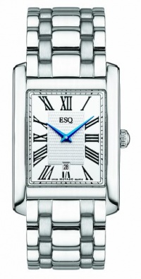 ESQ by Movado Men's 07301363 Filmore Stainless-Steel Silver Roman Rectangle Dial Watch ESQ by Movado Men's 07301363 Filmore Stainless-Steel Silver Roman Rectangle Dial Watch