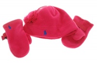 Polo Ralph Lauren Girl's Solid Cold Weather Hat & Mitten Set Dante Pink OS (2T-4T) Polo Ralph Lauren Girl's Solid Cold Weather Hat & Mitten Set Dante Pink OS (2T-4T)