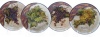 Certified International Wine Cellar 9-Inch Pasta/Soup Bowl, Set of 4 Assorted Designs