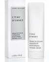 L'Eau d'Issey Body Care Moisturizing Shower Cream. A sensuous foaming cream that gently cleanses the skin while respecting its natural balance. This wake-up cream moisturizes the skin with an immediate sensation of freshness. 6.7 oz. 