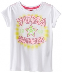 Puma - Kids Girls 7-16 Puma Sports Tee, White, Small Puma - Kids Girls 7-16 Puma Sports Tee, White, Small