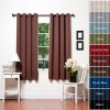 Chocolate Grommet Top Thermal Insulated Blackout Curtain 63 Length 1 Pair - GT