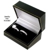 Classic Cartier Design Black Engagement Set Double Ring Gift Box