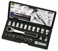 GearWrench 8921 21 Piece 3/8-Inch Drive (20mm) Metric Pass Thru Ratchet Set