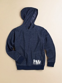 A marled, popover hoodie is crafted in brushed fleece with convenient pockets for little hands and necessities.Attached hoodLong sleevesPullover styleFront hand pocketsCotton/PolyesterMachine washImported A marled, popover hoodie is crafted in brushed fleece with convenient pockets for little hands and necessities.Attached hoodLong sleevesPullover styleFront hand pocketsCotton/PolyesterMachine washImported