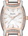 Bulova Women's 98R138 Diamond Case White Dial Bracelet Watch